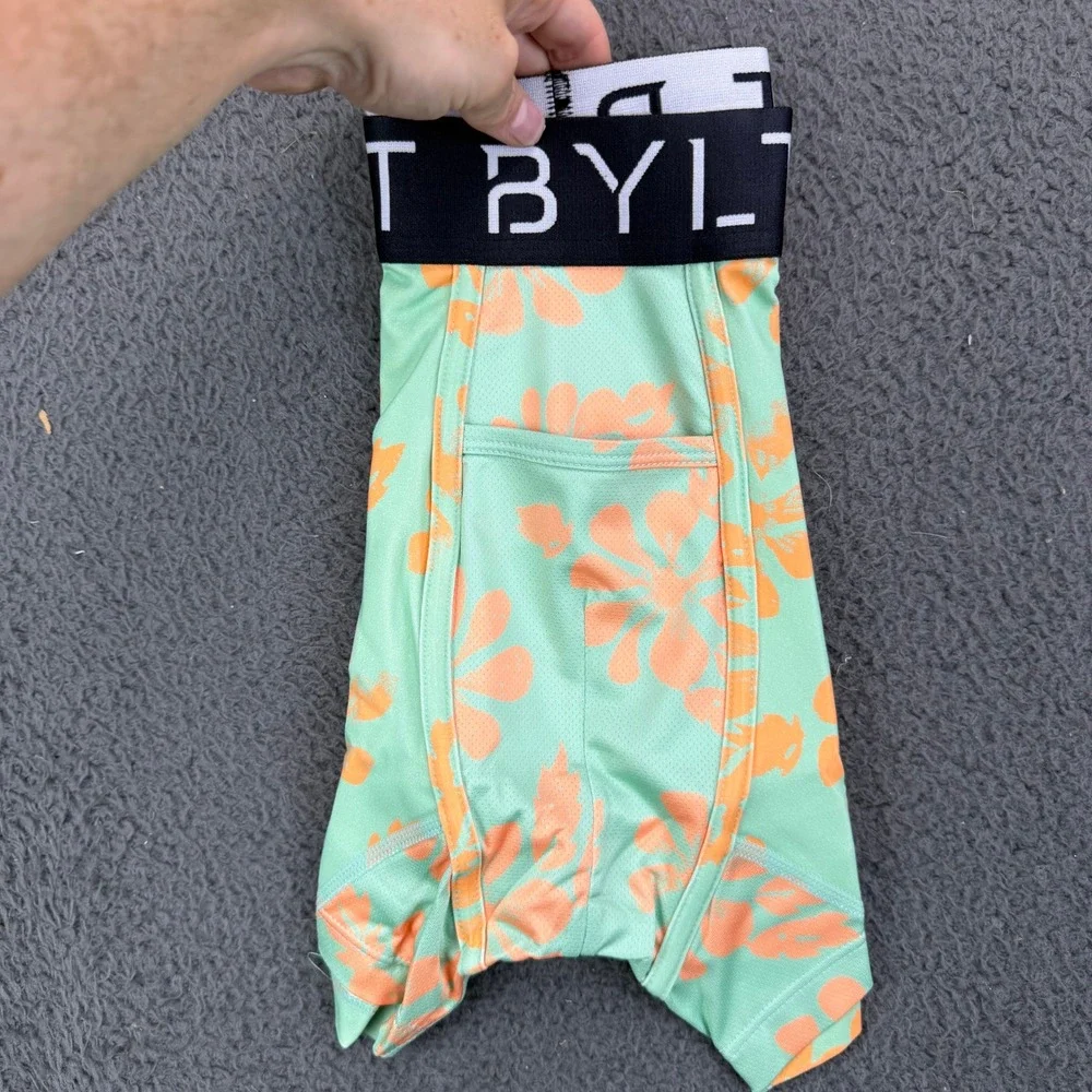 BYLT Premium Basics Flex‎ Trunks Late Bloomer Floral Green Orange Large MBUW0201